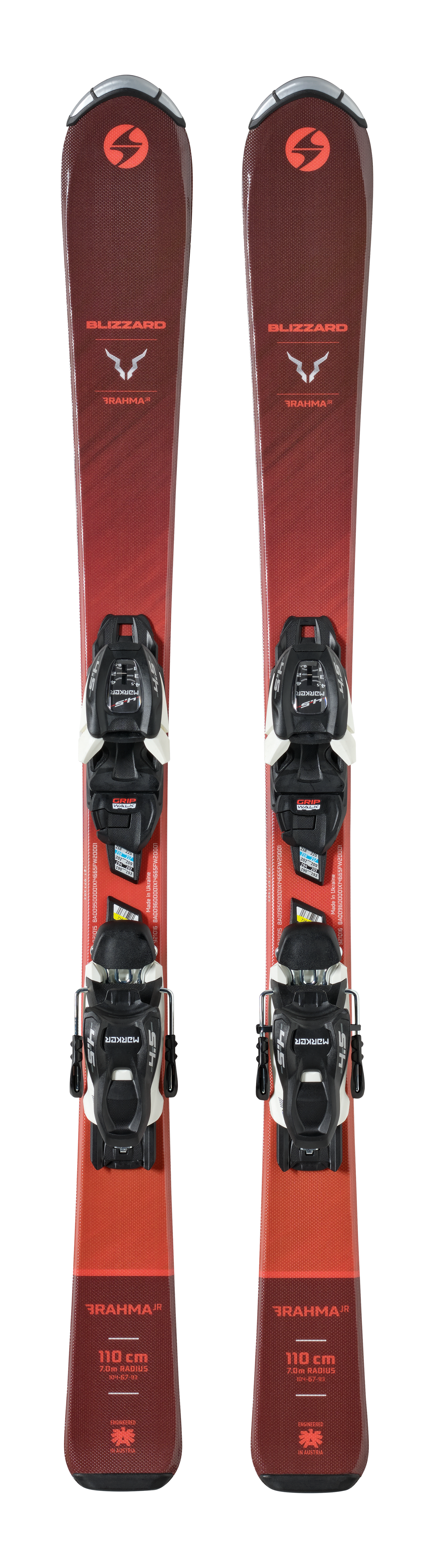 Blizzard Brahma Junior Snow Skis with Marker FDT Bindings
